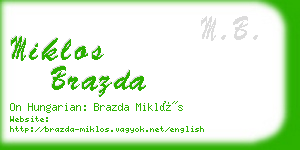 miklos brazda business card